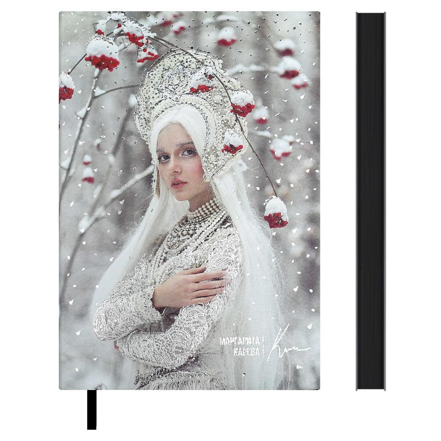 Ежедневник А5 120л  ESCALADA, Маргарита Карева. Рябина, недатированный, кожзам