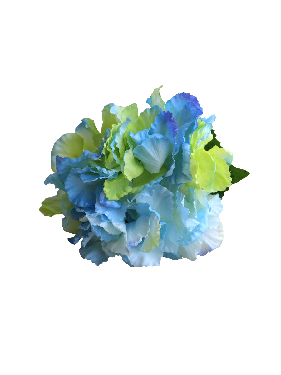 Искусственный цветок "Голубая Гортензия" (искусственный шелк, полиэтилен) 34,5х16х16 см