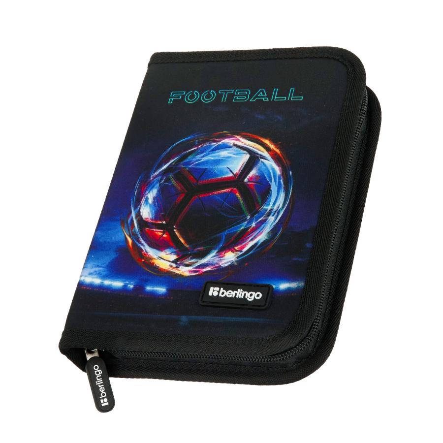 Пенал без наполнения 1 отделение 1 откидная планка "Cyber Football" 20х14х4 см
