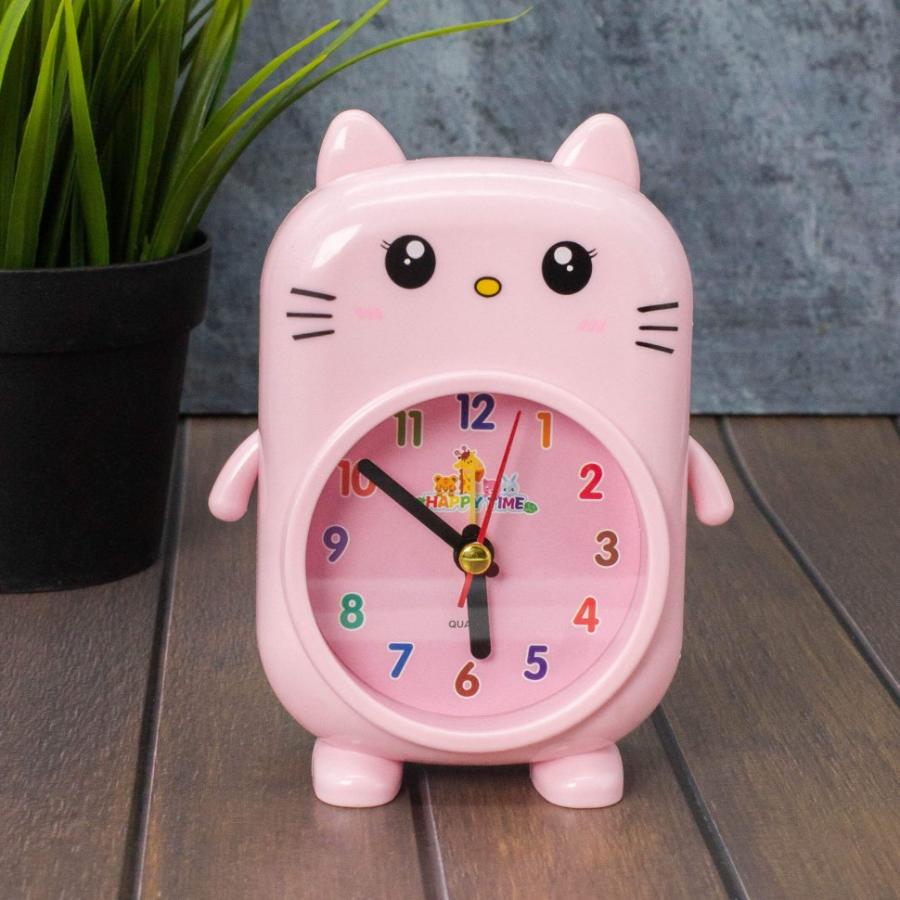 Часы-будильник "Smart cat", pink