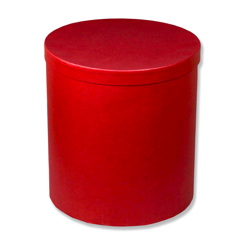 Подарочная коробка круглая Красный rosso 30х30х17 см