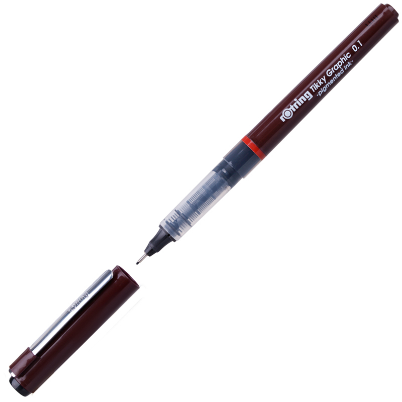 Ручка капиллярная Rotring "Tikky Graphic" 0,1 мм черная