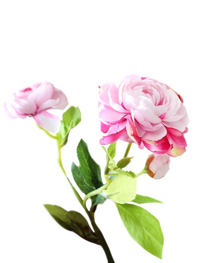 Искусственный цветок "Роза чайная розовая" (искусственный шелк, полиэтилен), 42х10х10 см