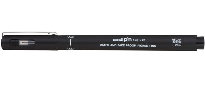 Линер UNI Pin черный, 0,2 мм