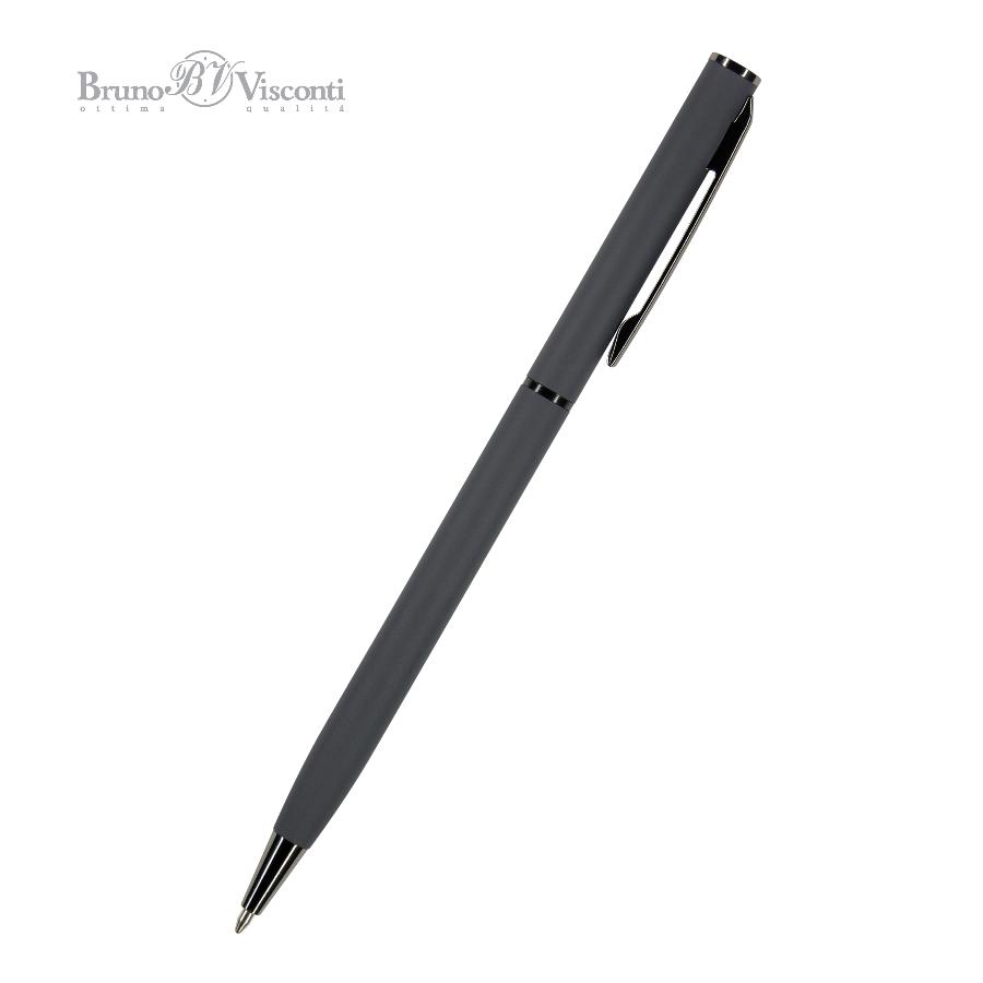Ручка шариковая Bruno Visconti "PALERMO" 0,7 мм, синяя, графитовый метал. корпус
