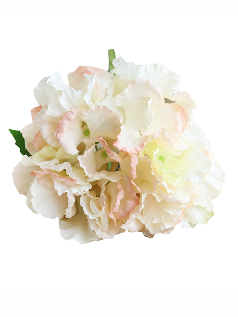 Искусственный цветок "Светлая Гортензия" (искусственный шелк, полиэтилен) 34,5х16х16 см