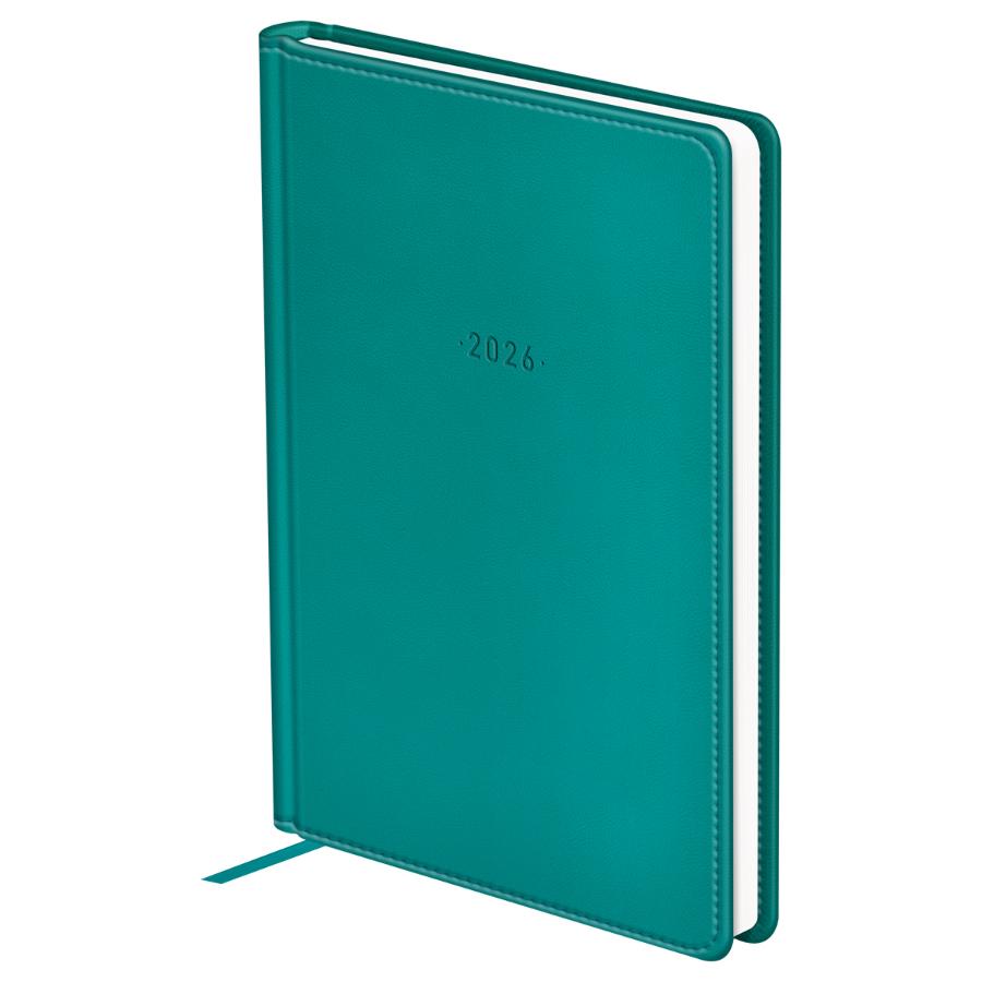 Ежедневник А5 176 л. 2026г, BG "Winner. Dark teal", кожзам, темно-бирюзовый