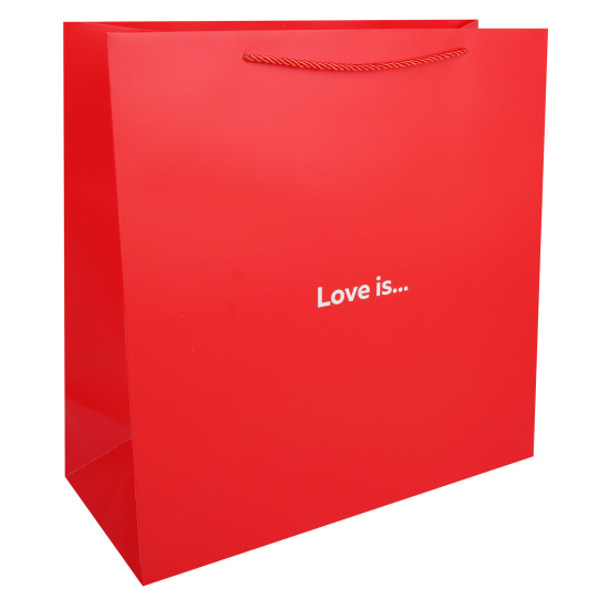 Пакет подарочный 45x45x20 см " Love is"