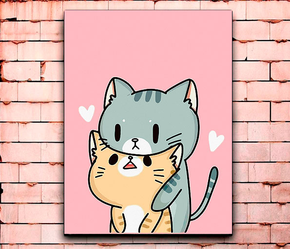 Постер «Cats love» большой