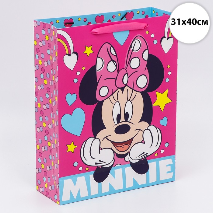 Пакет подарочный 31х40х11,5 см "Minnie", Минни Маус