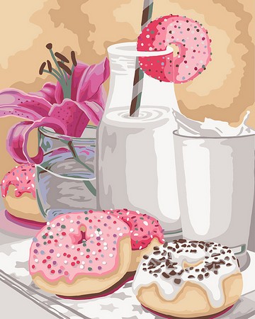 Картина по номерам "Сладкий завтрак" 40х50 см 