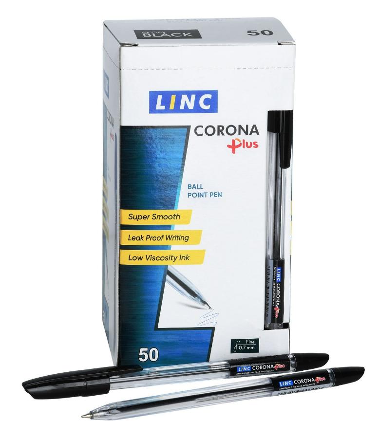 Ручка шариковая Linc Corona Plus 0,7 мм, черная