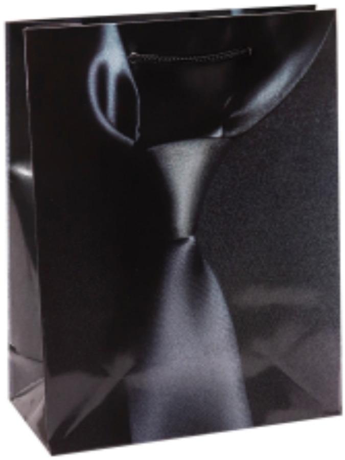 Пакет подарочный 26,4x32,7x8 см "Чёрный галстук"