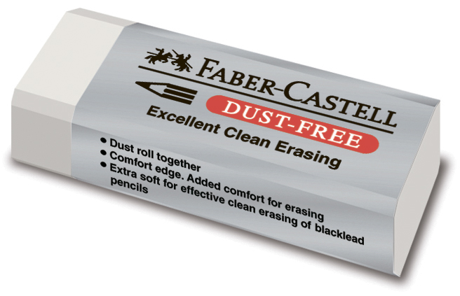 Ластик Faber-Castell "DUST FREE", 62х22 мм, виниловый