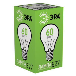 Лампа ЭРА  E27 Б 60W-230-E27-CL(132)