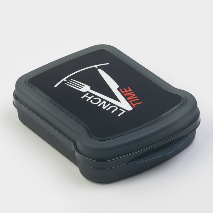 Бутербродница "Lunch time"17 х 13 х 4 см ,черный 