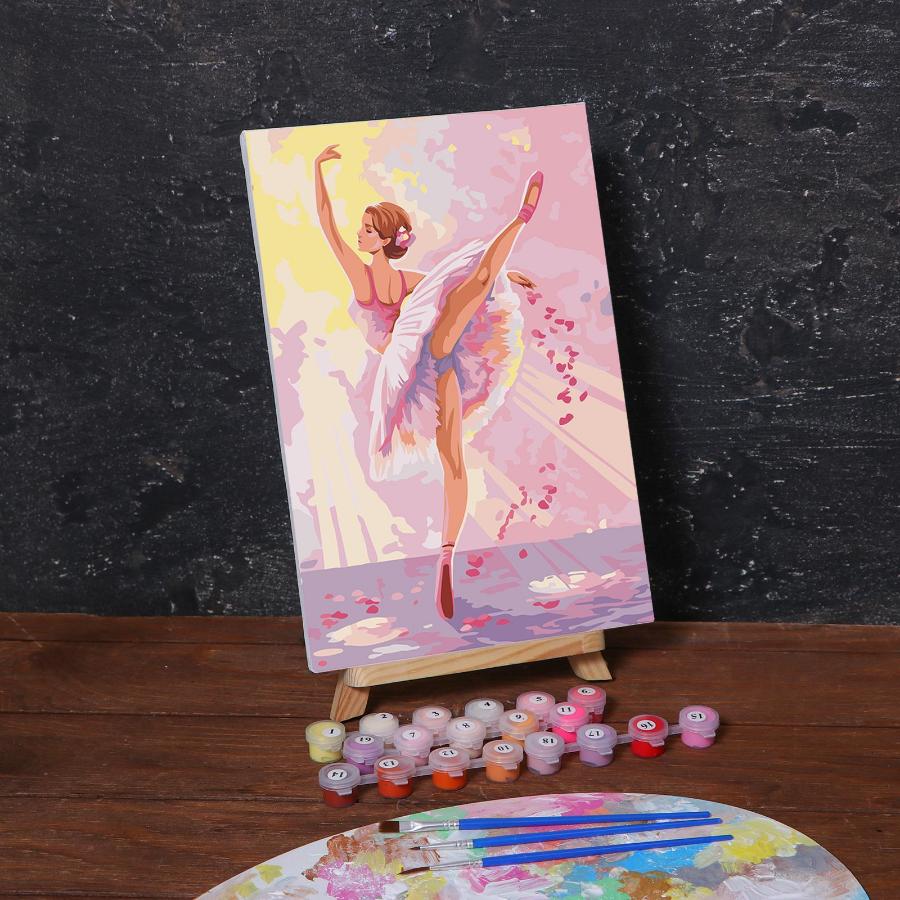 Раскраска по номерам "Балерина", 20×30 см