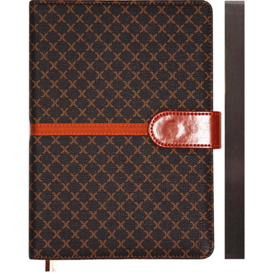 Ежедневник А5 168 л. 2026г deVENTE "Chelsea", кожзам, магн.застежка. цв.срез, коричневый