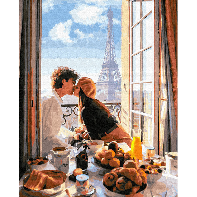 Картина по номерам "Завтрак влюбленных", 40х50 см