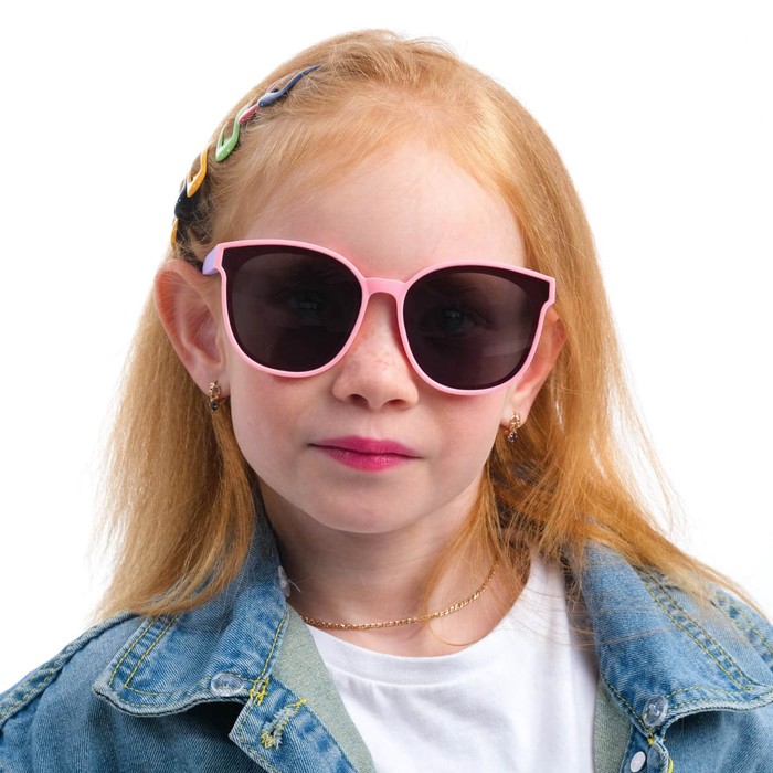 Солнцезащитные очки детские, поляризационные, дужки гнущиеся