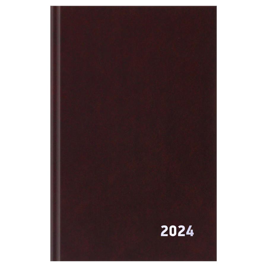 Ежедневник А5 168л. 2024 г, OfficeSpace бумвинил, коричневый