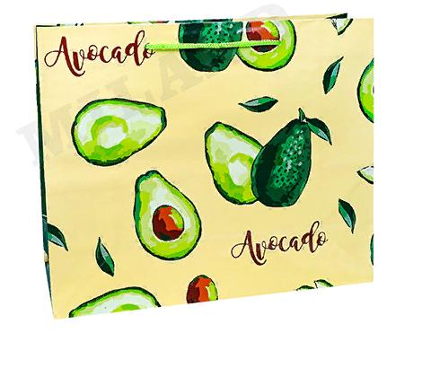 Пакет подарочный 33х45,7х10,2 см "Плоды авокадо"