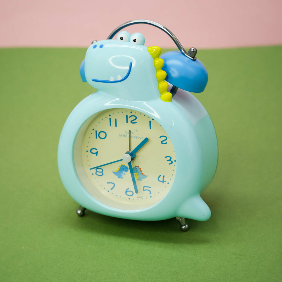 Часы-будильник "Dino", blue