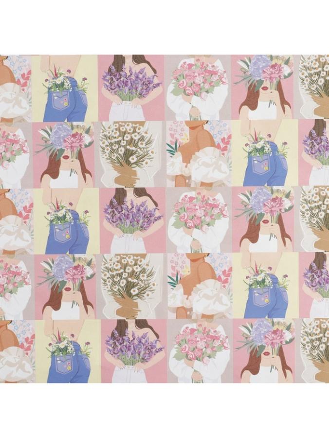 Бумага упаковочная глянцевая двухсторонняя «Девчули», 70 × 100 см Бумага упаковочная глянцевая двухсторонняя «Девчули», 70 × 100 см