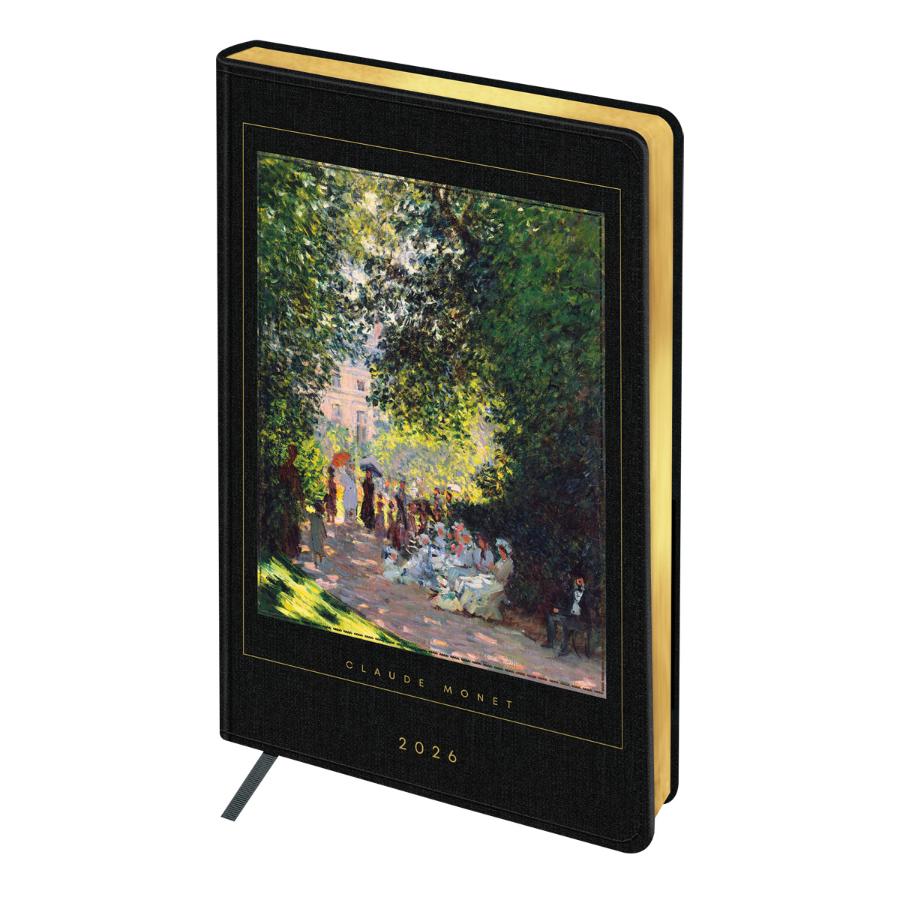 Ежедневник А5 176 л. 2026г, Greenwich Line "High Art. Monet" кожзам, золотой срез