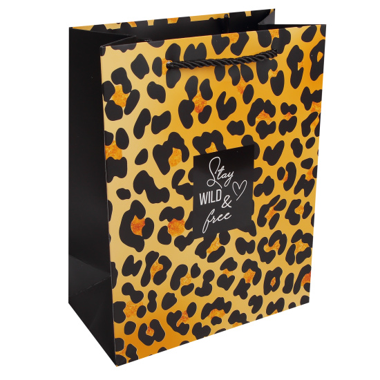 Пакет подарочный 18х23х10 см "Леопард"