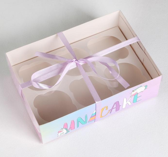 Коробка для капкейков "Unicake", 23×16×7,5 см