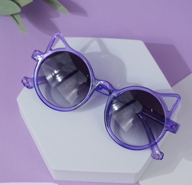 Солнцезащитные очки "Cat" purple, с чехлом