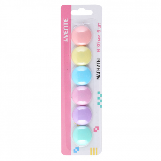 Магнит для доски 30мм 6шт deVENTE "Pastel"