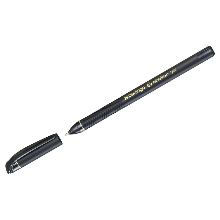Ручка гелевая Berlingo "Stellar Gel" 0,5 мм, грип, черная