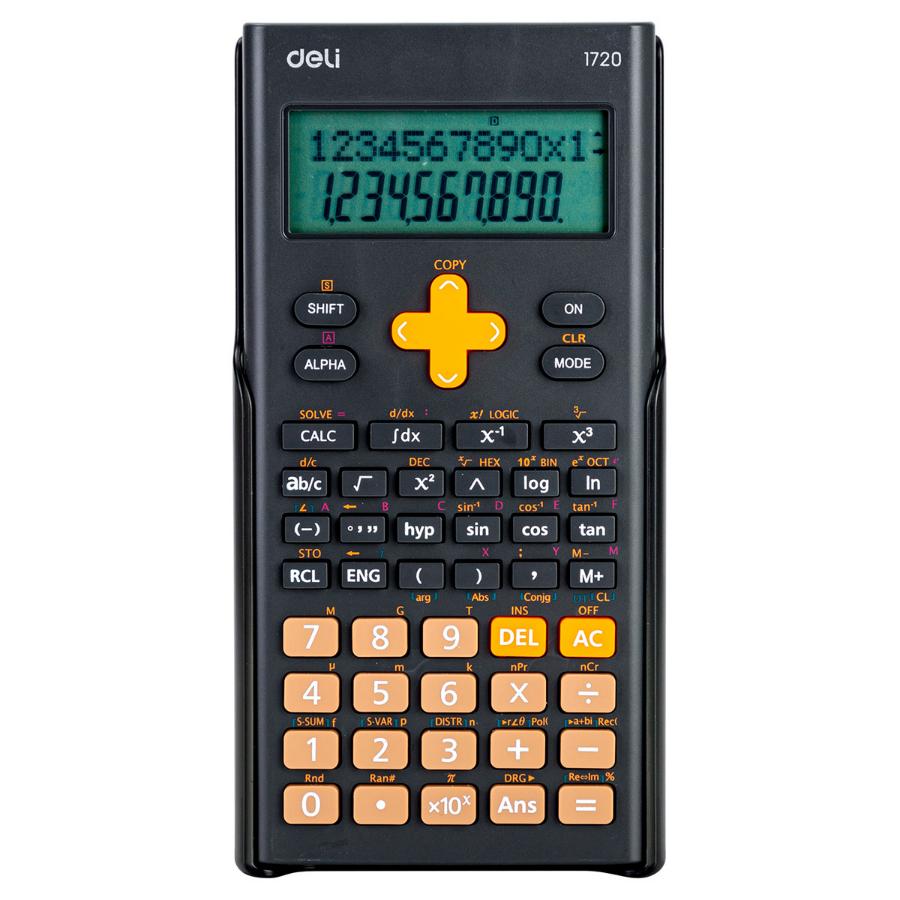Калькулятор "Deli", научный 10+2-разр, черный, разрешен на ЕГЭ