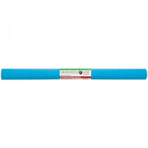 Цветная бумага креповая Greenwich Line, 50х250см, 32г/м2, голубая
