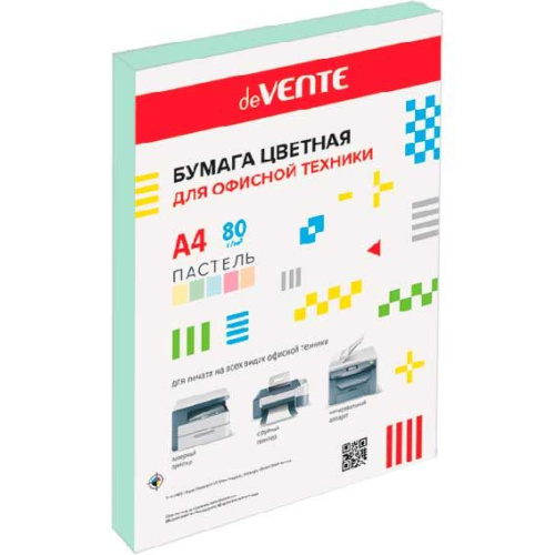 Бумага deVENTE Pastel A4  80гр/м. 20л, салатовый