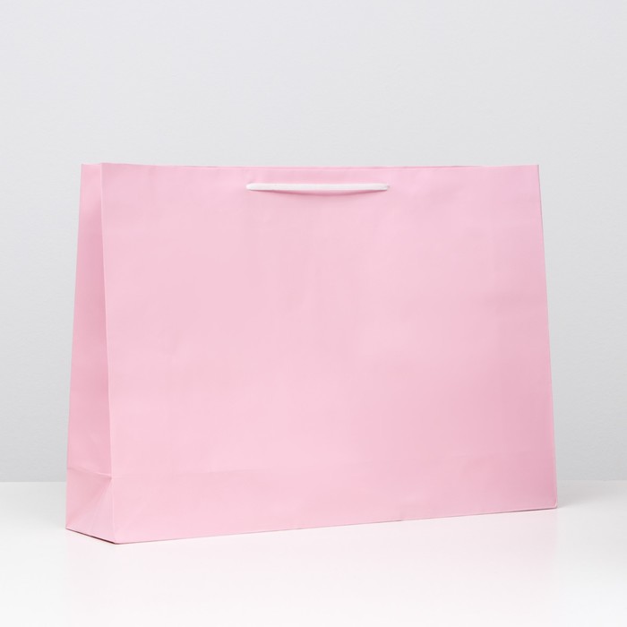 Пакет подарочный розовый, 38 х 53,5 х 13 см 