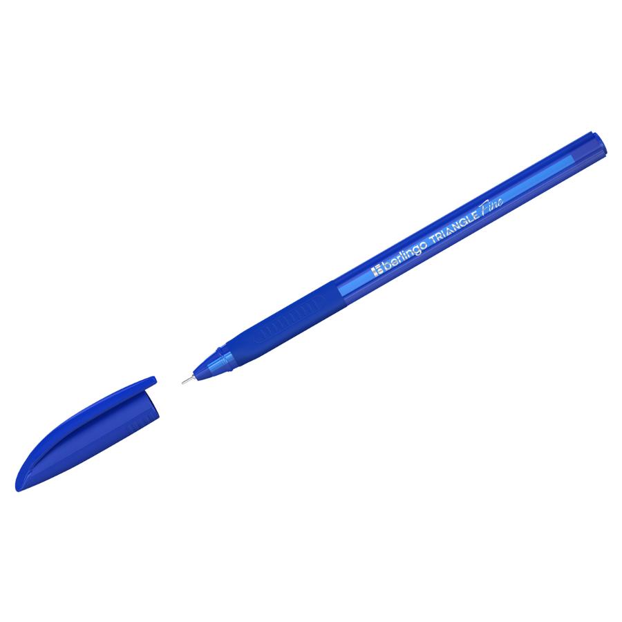 Ручка шариковая Berlingo "Triangle Fine" 0,3 мм, грип, синяя