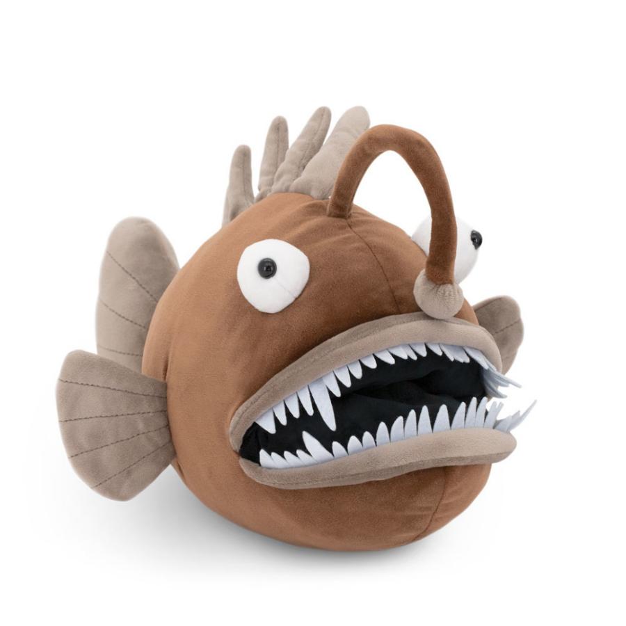 Игрушка мягкая "Рыба удильщик", коричневая 35 см