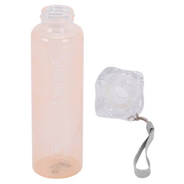Бутылка 420 мл "Seasons LIUDUO", стеклянная, розовый