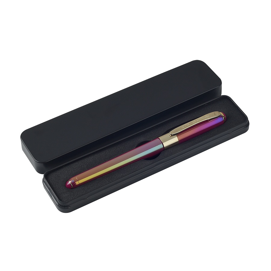 Ручка шариковая Bruno Visconti "MONACO.PEARL" 0,5 мм пурпурный корпус, черный металлический футляр