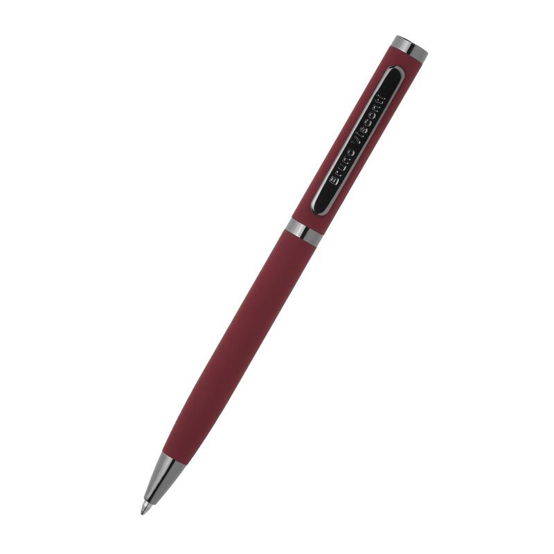 Ручка шариковая Bruno Visconti "FIRENZE" 1 мм синяя, красный корпус, футляр черный