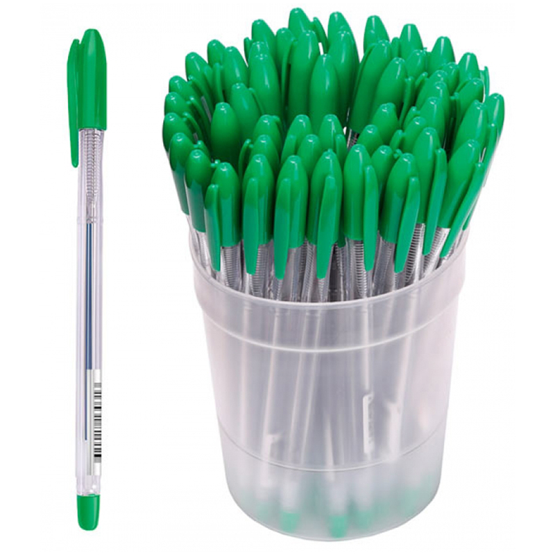 Ручка шариковая Стамм "VeGa" зеленая, 0,7мм