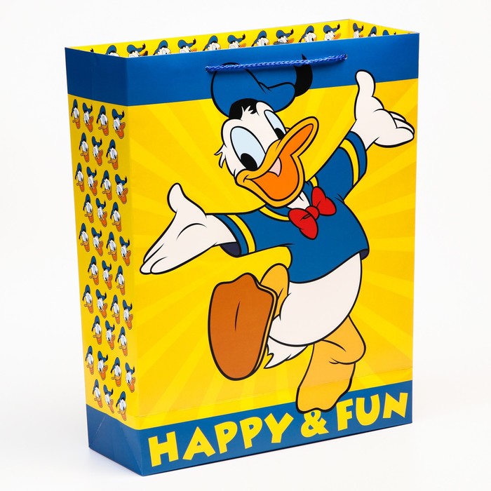 Пакет подарочный 31х40х11,5 см "Happy & fun. Микки Маус"