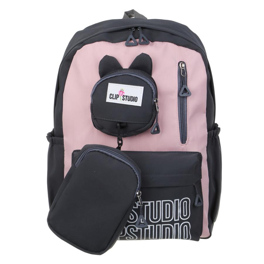 Рюкзак "Cat" 43х30х13 см, кошелек на карабине, розовый