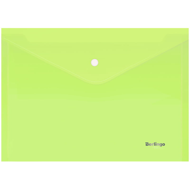 Папка-конверт на кнопке А4 Berlingo "Starlight", салатовая