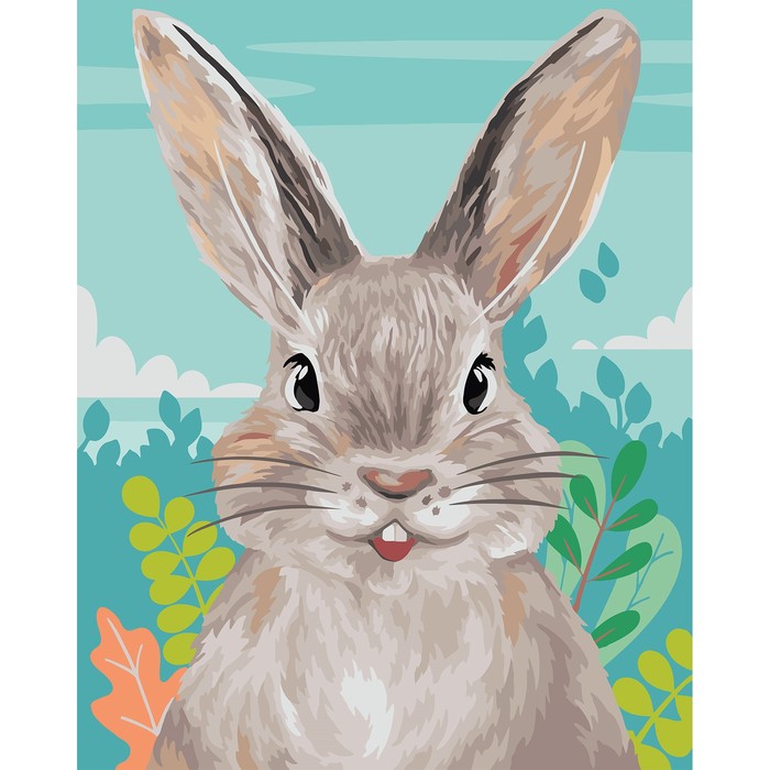 Картина по номерам "Кролик в поле" 40х50 см