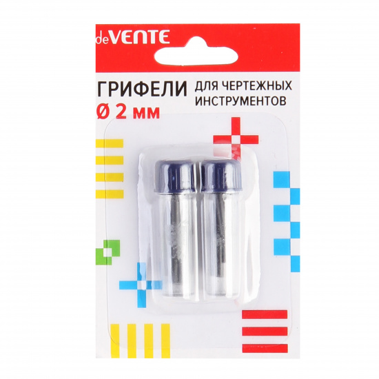Грифель запасной deVENTE 2мм НB 4шт, пласт.тубус