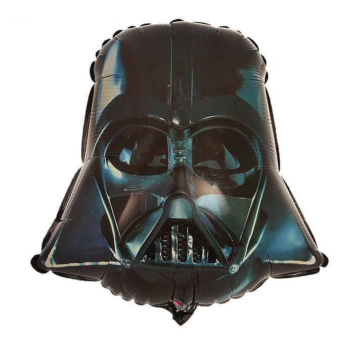 Шар из фольги "Звездные войны" шлем Вейдера, для палочки